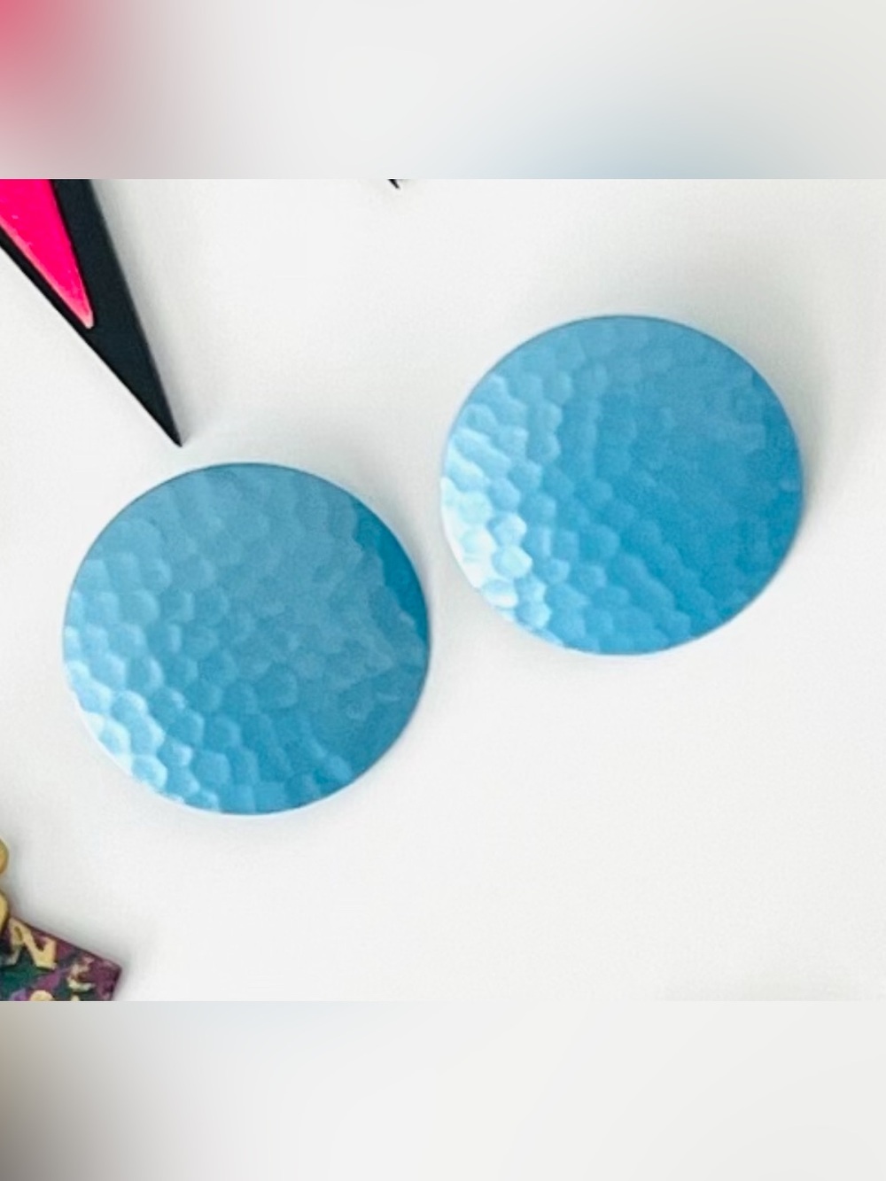 Colorful Fun Geometric Earrings - Picture 4 of 14